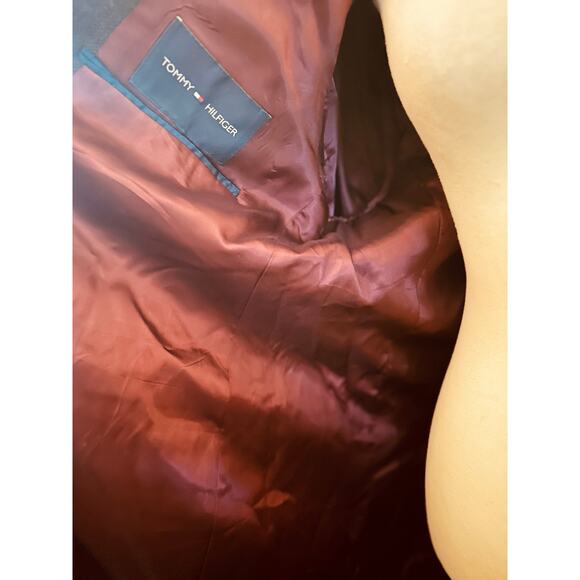 Tommy Hilfiger Three Button 100% Wool Blazer, Charcoal Tweed Detail, 44 Long - Picture 9 of 9